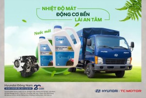 Nước làm mát chính hãng TST bảo vệ động cơ xe tải mùa nắng nóng