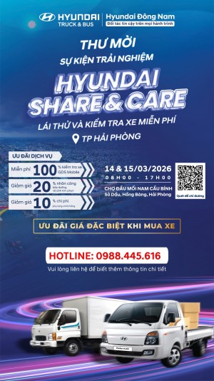 Hyundai Share & Care Hải Phòng: Lái thử xe & kiểm tra miễn phí