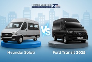 So sánh Ford Transit Premium với Hyundai Solati 2025