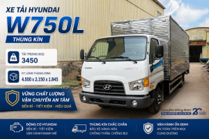 Hyundai W750L 3.5 tấn thùng kín dài 5m