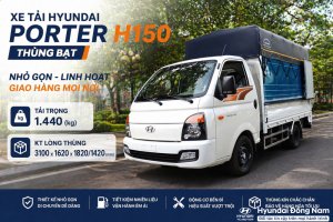 Hyundai Porter H150 1.5 tấn thùng mui bạt dài 3m1