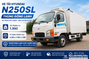 Hyundai Mighty N250SL 2.5 tấn thùng đông lạnh dài 4m3