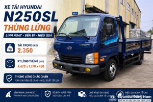 Hyundai Mighty N250SL 2.5 tấn thùng lửng dài 4m3