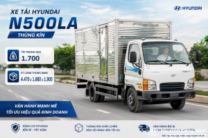 Hyundai N500LA 2.5 tấn thùng kín dài 4m5