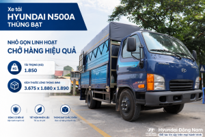 Hyundai N500A 2.5 tấn thùng mui bạt dài 3m7