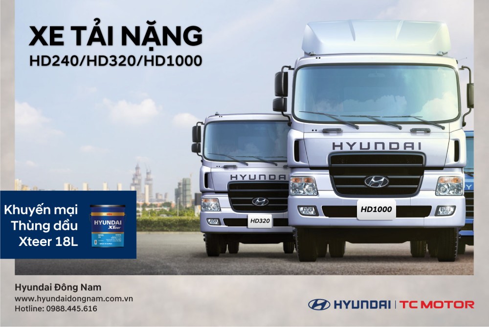 Ưu đãi đặc biết dành cho dòng xe tải nặng tại Hyundai Đông Nam
