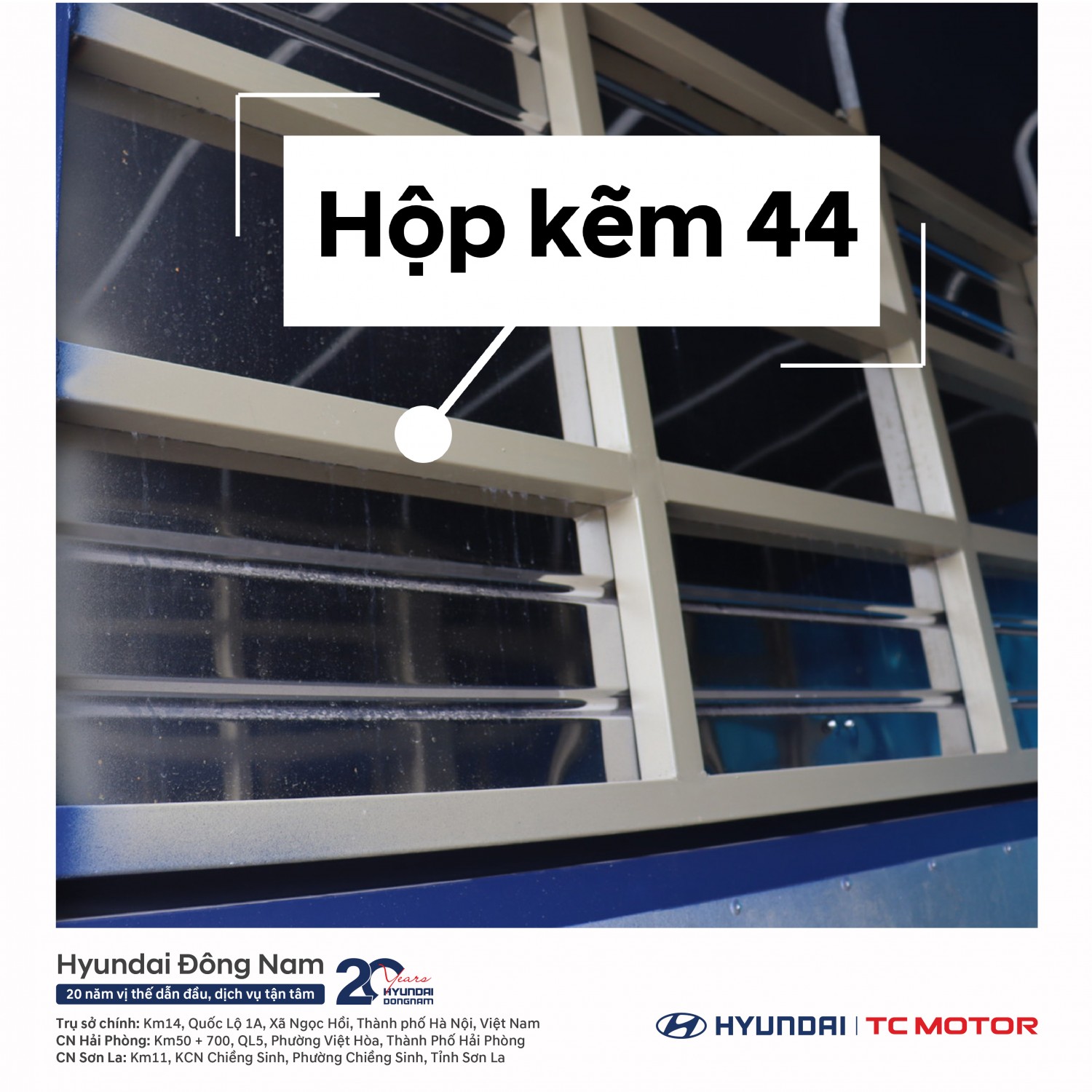 khung kẽm 44 thùng mui bạt Hyundai Đông Nam