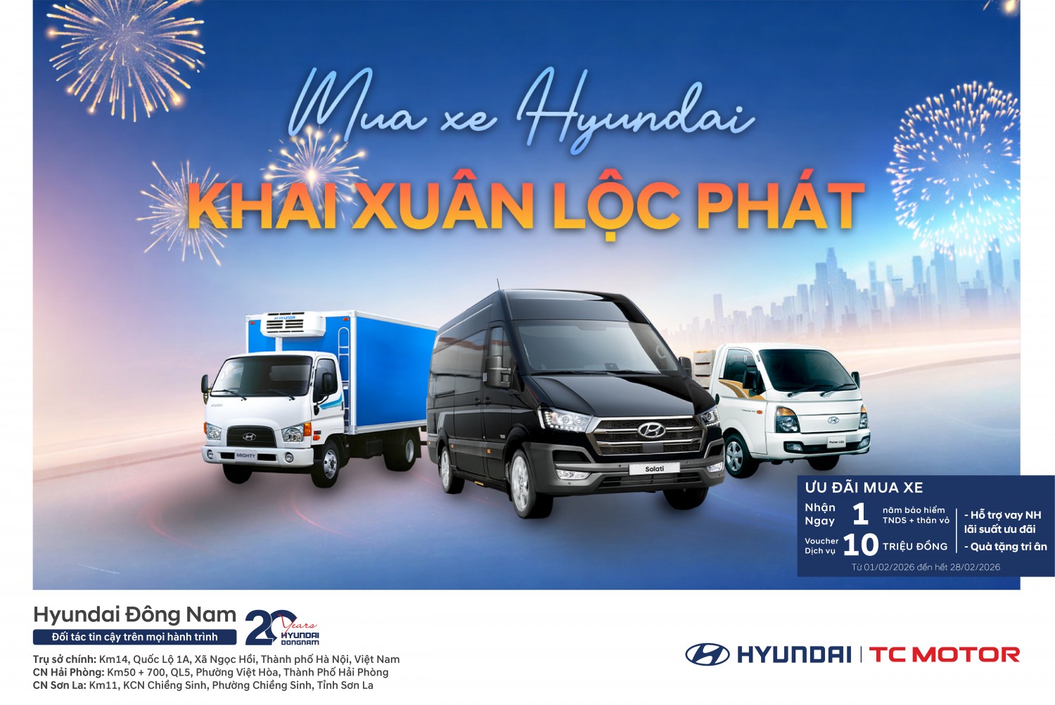 Chương trình khuyến mãi Hyundai tháng 2