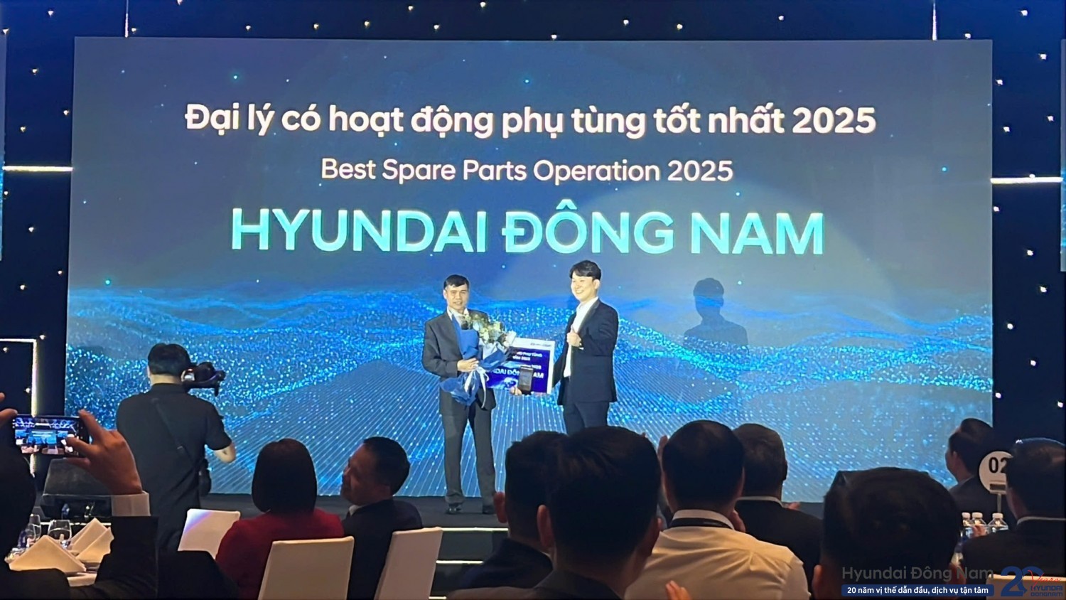 Hyundai Đông Nam nhận bình chọn đại lý có hoạt động phụ tùng tốt nhất năm 2025
