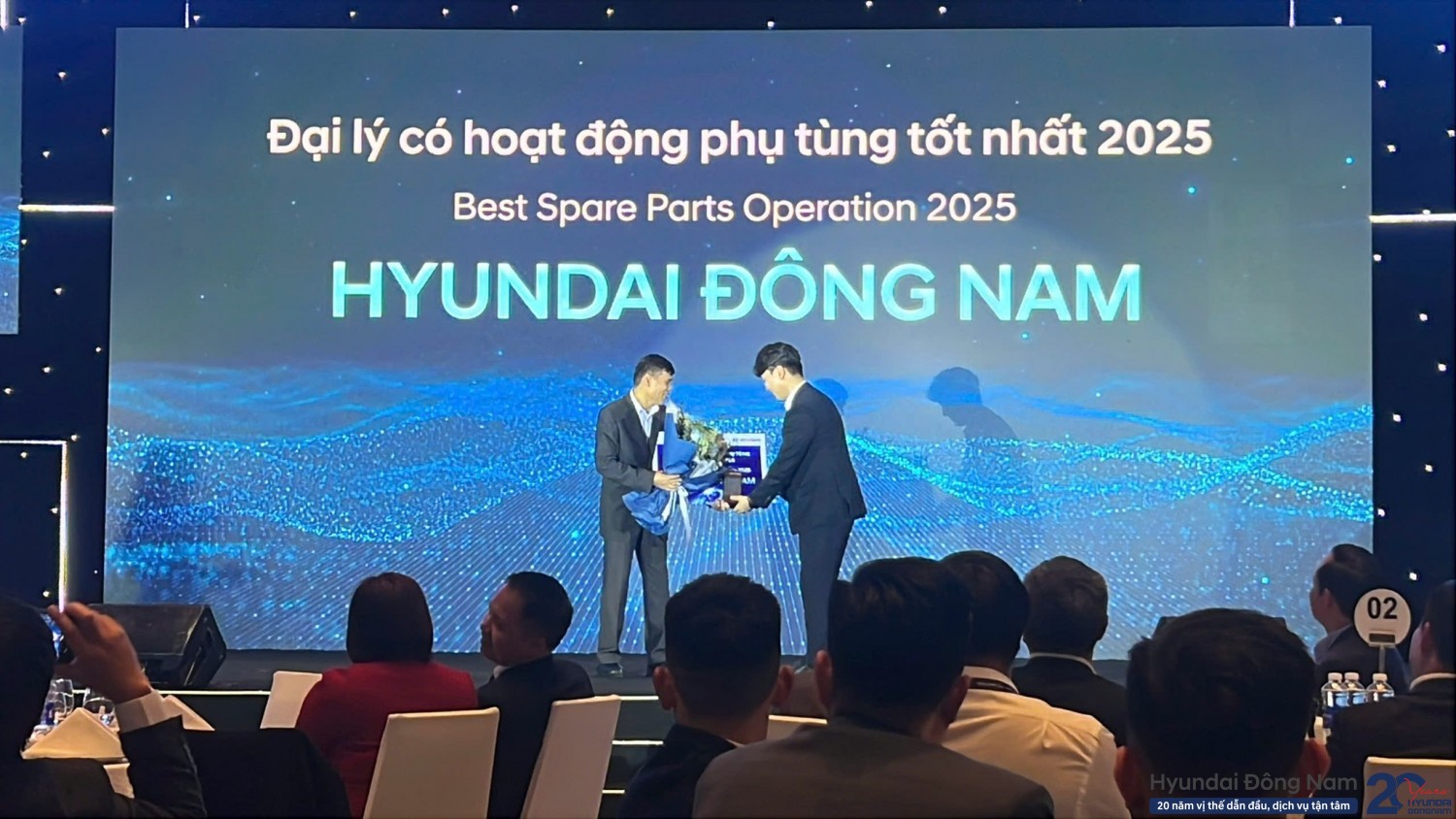 Hyundai Đông Nam vinh dự được HTCV bình chọn Đại lý có hoạt động phụ tùng tốt nhất năm 2025