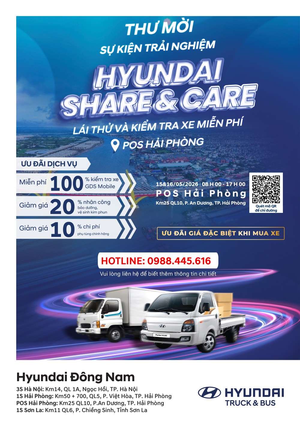 Trải nghiệm lái thử & Sửa chữa lưu động tại Hải Phòng tháng 5