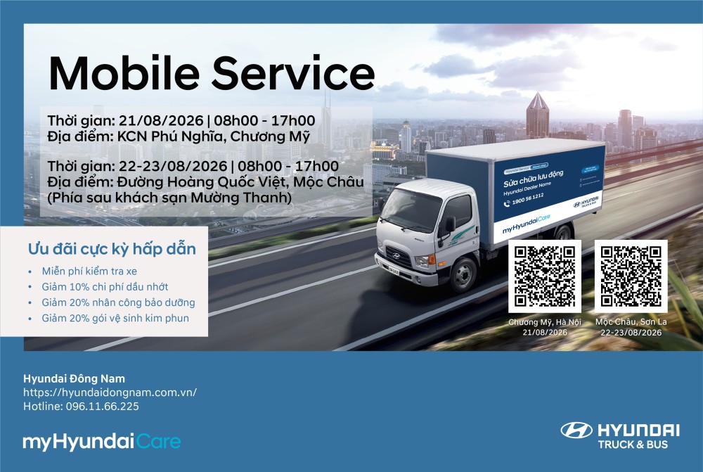 Mobile Service tháng 8 tại Chương Mỹ và Sơn La ưu đãi hấp dẫn