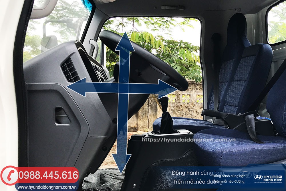 Vô lăng gật gù trang bị trên xe Hyundai EX8