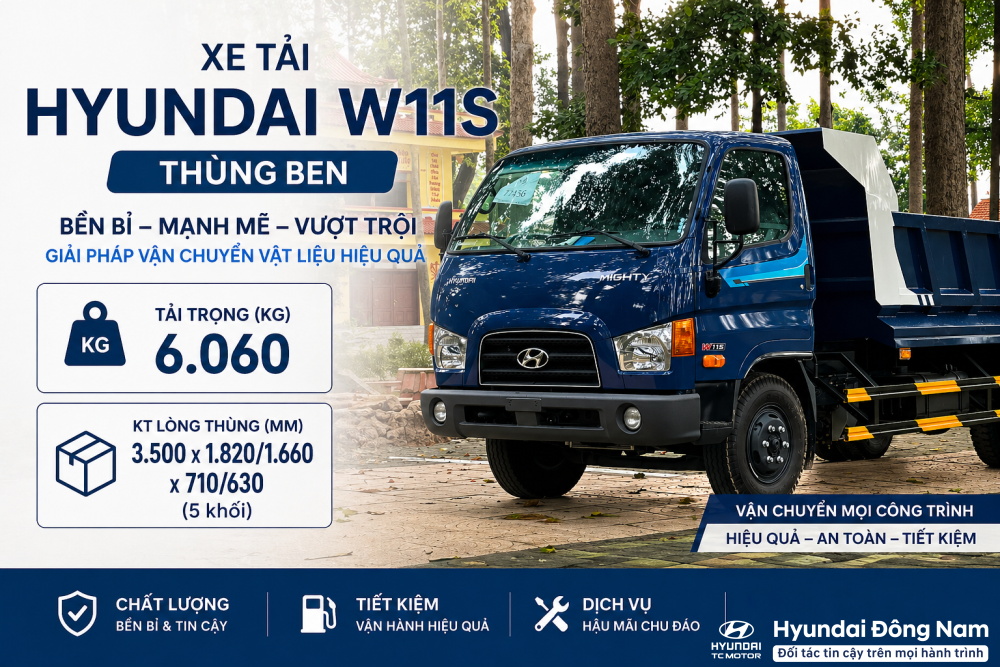 Hyundai W11S thùng ben tự đổ - 5 khối